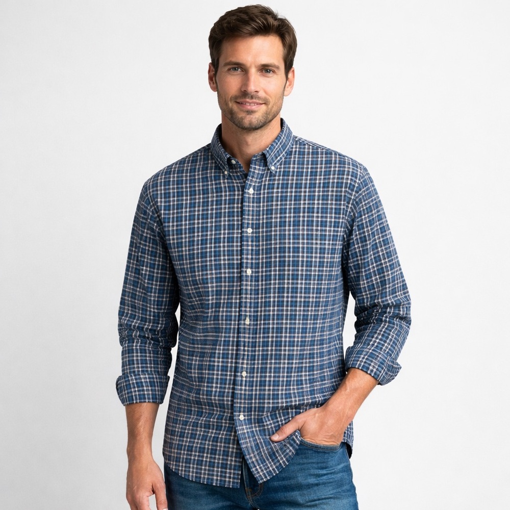 Arrow Plaid Button Up Shirt Large Tall Business Casual